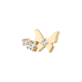 14k Gold Butterfly Mate Threadless Top