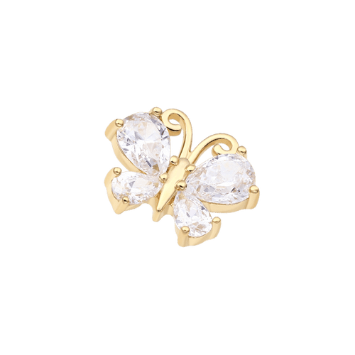 14k Gold Julia Butterfly Threaded Top