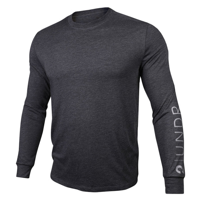 2UNDR Branded All Day Longsleeve Crew Golf T-Shirt Heathered Charcoal - 26 Men
