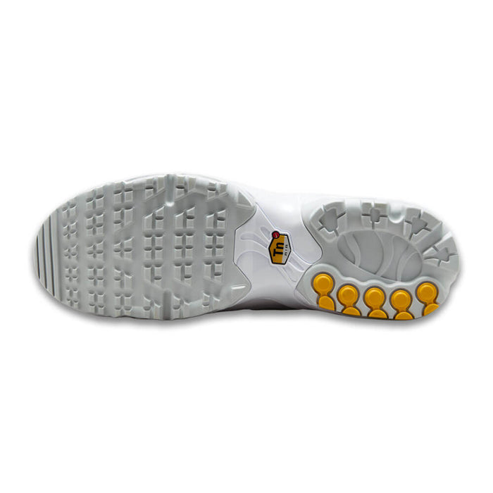 Nike Air Max Plus G Spikeless Golf Shoes White/Gold/Salsa Red/Pure Platinum - FW25 Unisex