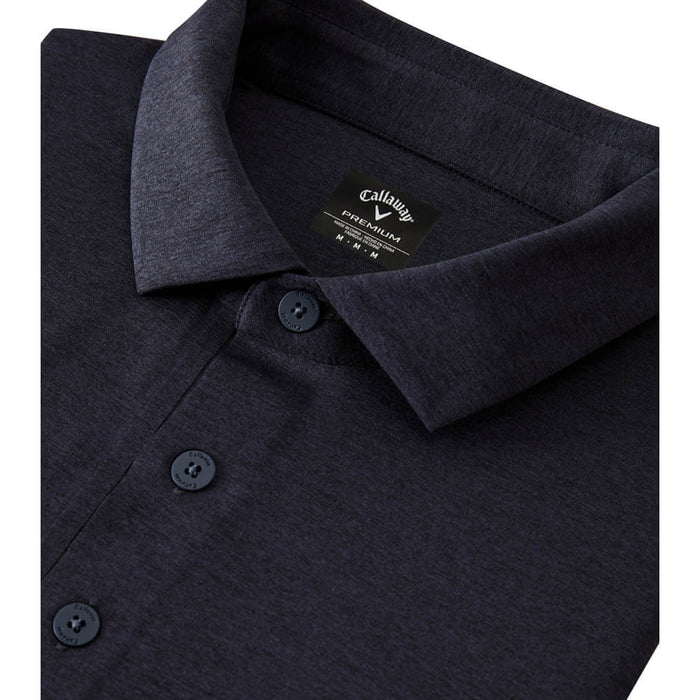Callaway Premium Fineline Soft Touch Golf Polo Ebony Heather - SS25