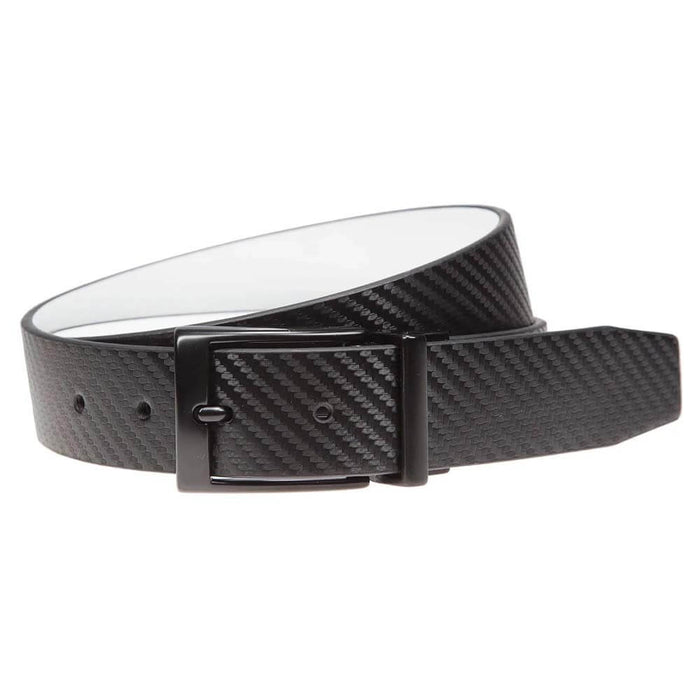 Nike Carbon Fiber Textured Reversible Golf Belt Black/White - 25 Men