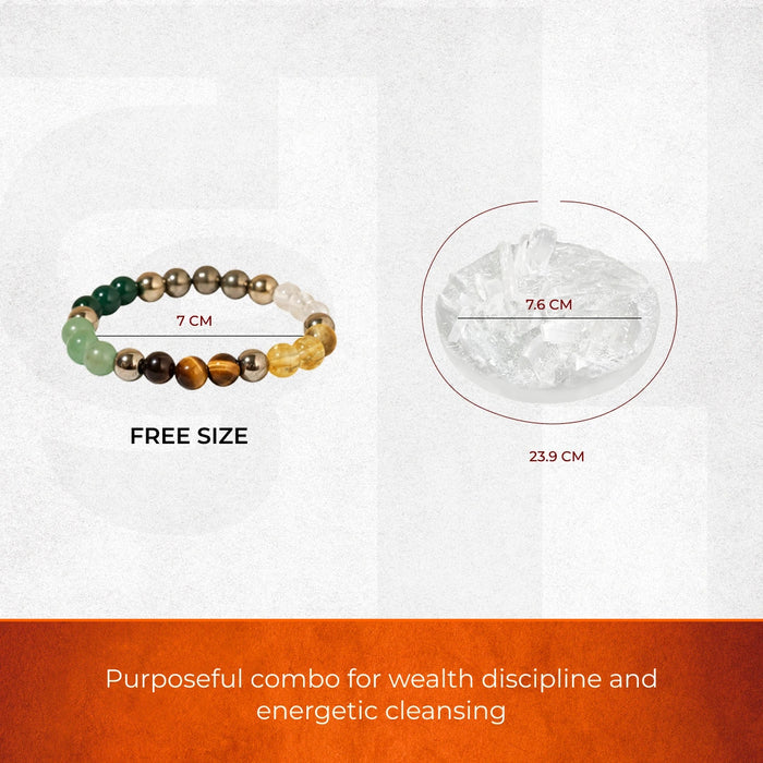 Dhan Yog Bracelet With FREE Raw Selenite Plate - view 2