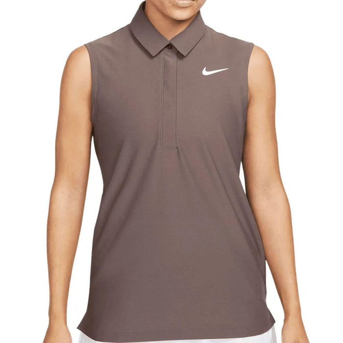 Nike Dri-FIT ADV Tour Sleeveless Golf Polo Plum Eclipse/White - SS23 Women