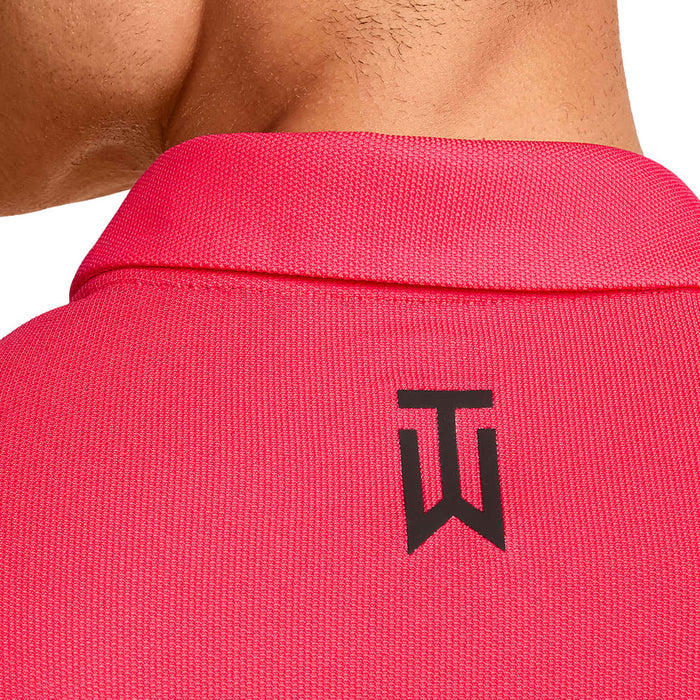 Nike Dri-FIT Tiger Woods Tech Pique Golf Polo Ember Glow/Siren Red/Black - 23 Men