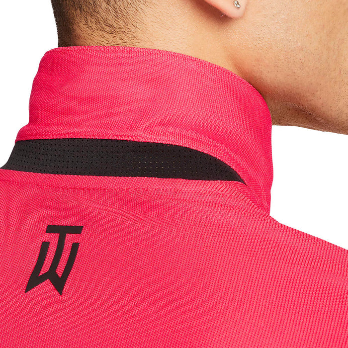 Nike Dri-FIT Tiger Woods Tech Pique Golf Polo Ember Glow/Siren Red/Black - 23 Men