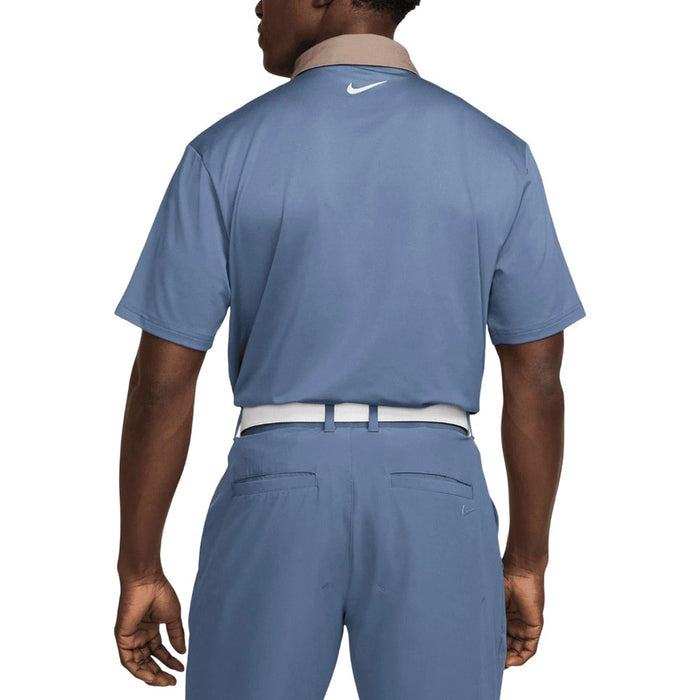 Nike Dri-FIT Tour Contrast Golf Polo Diffused Blue/Mink Brown/White - SU25 Men