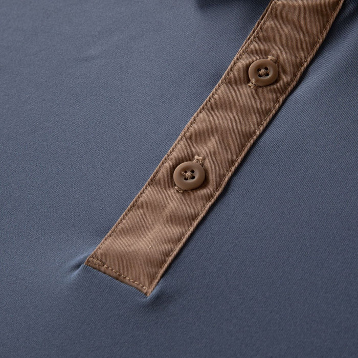 Nike Dri-FIT Tour Contrast Golf Polo Diffused Blue/Mink Brown/White - SU25 Men