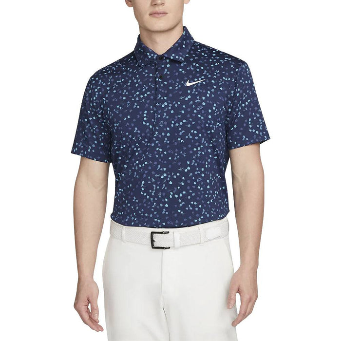 Nike Dri-FIT Tour Micro Floral Golf Polo Midnight Navy/White - 23 Men