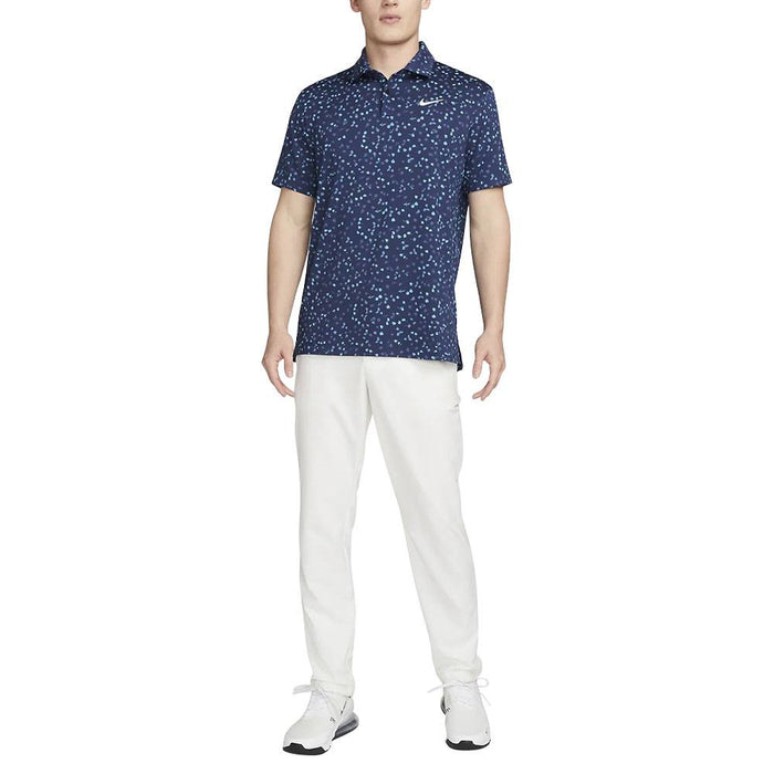 Nike Dri-FIT Tour Micro Floral Golf Polo Midnight Navy/White - 23 Men