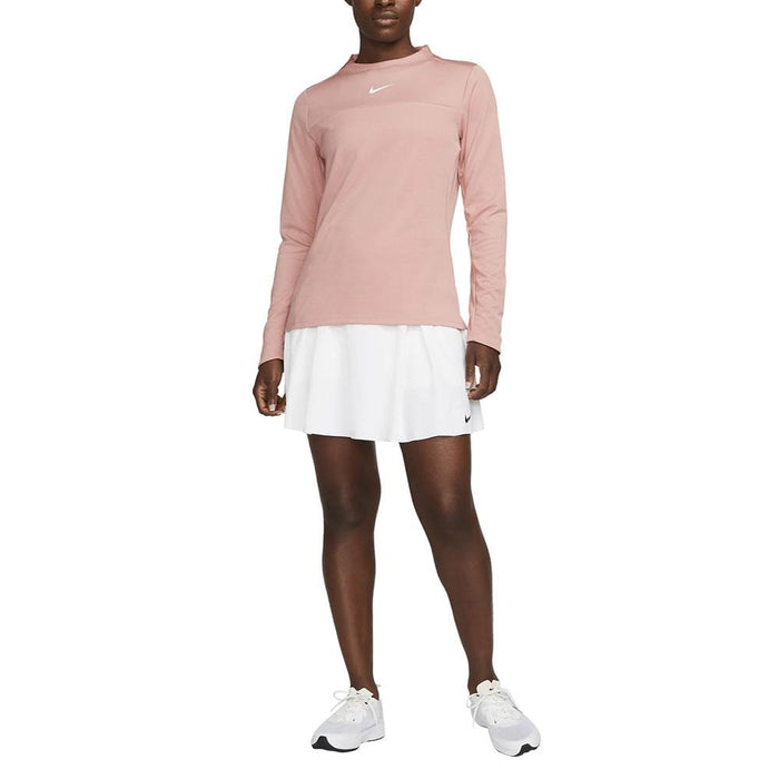 Nike Dri-FIT UV Advantage Crew Golf Mock Red Stardust/White - FW23 Women