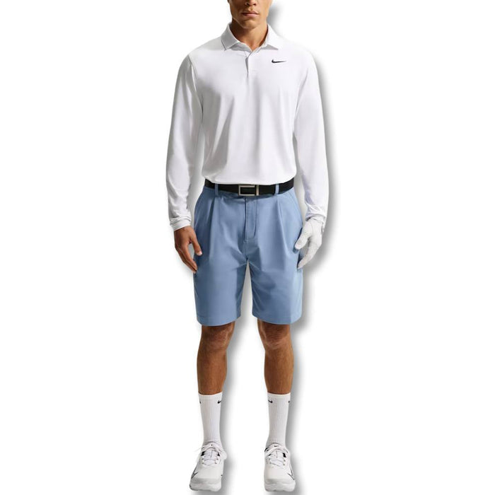 Nike Dri-FIT Velocity Longsleeve Solid Golf Polo White/Black - FA26 Men