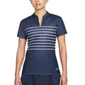 Nike Dri-FIT Victory Striped Golf Polo Obsidian/White - SS22 Women