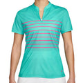 Nike Dri-FIT Victory Striped Golf Polo Washed Teal/Pink Prime - SS22 Women