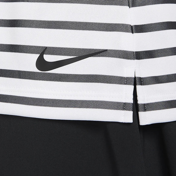 Nike Dri-FIT Victory Striped Golf Polo White/Black - SS23 Women