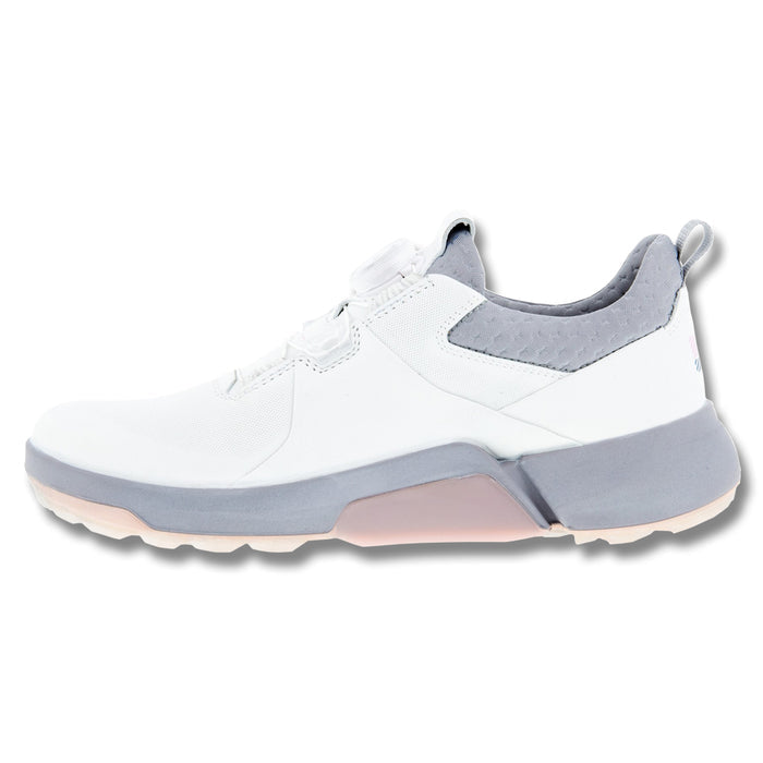 ECCO BIOM H4 BOA Spikeless Golf Shoes White/Silver Gray - 22 Women