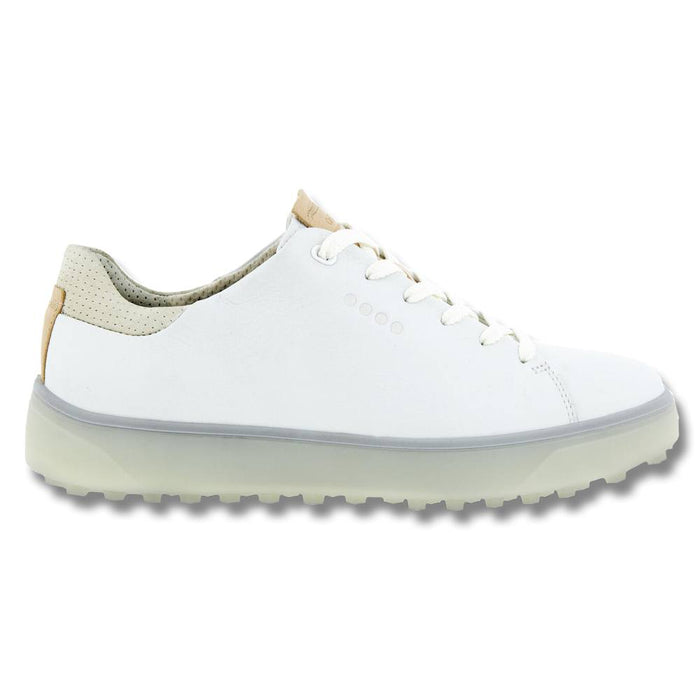 ECCO Tray Laced Spikeless Golf Shoes Bright White Lyra - FW22 Women