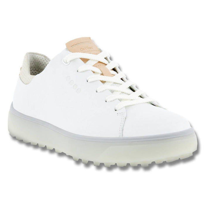 ECCO Tray Laced Spikeless Golf Shoes Bright White Lyra - FW22 Women
