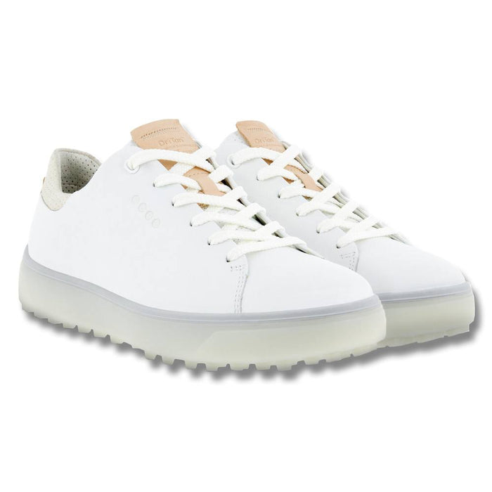 ECCO Tray Laced Spikeless Golf Shoes Bright White Lyra - FW22 Women