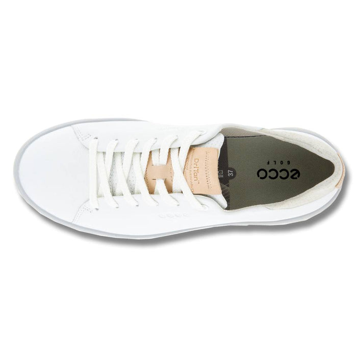 ECCO Tray Laced Spikeless Golf Shoes Bright White Lyra - FW22 Women