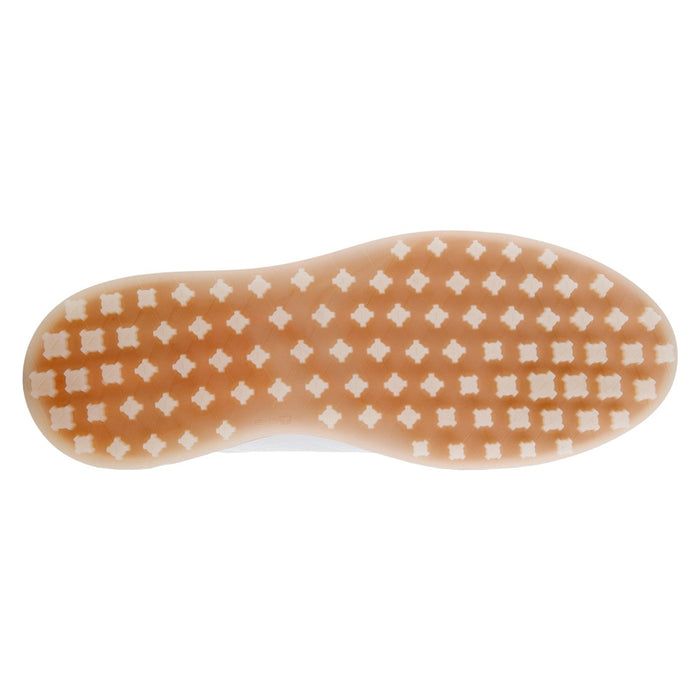 ECCO Tray Laced Spikeless Golf Shoes Bright White/Peach Nectar - FW22 Women