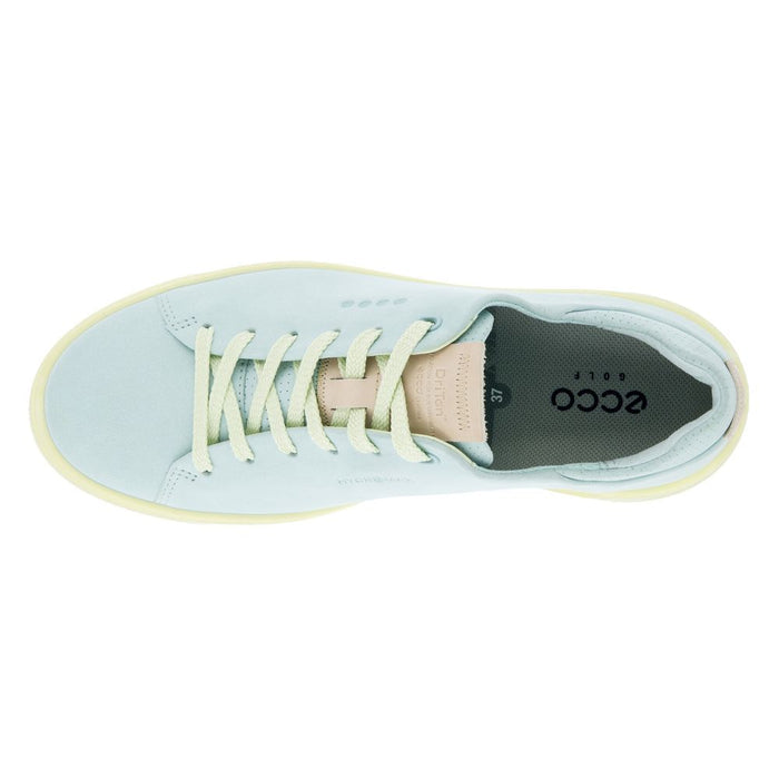 ECCO Tray Laced Spikeless Golf Shoes Eggshell Blue/Sherbet Moon - FW22 Women