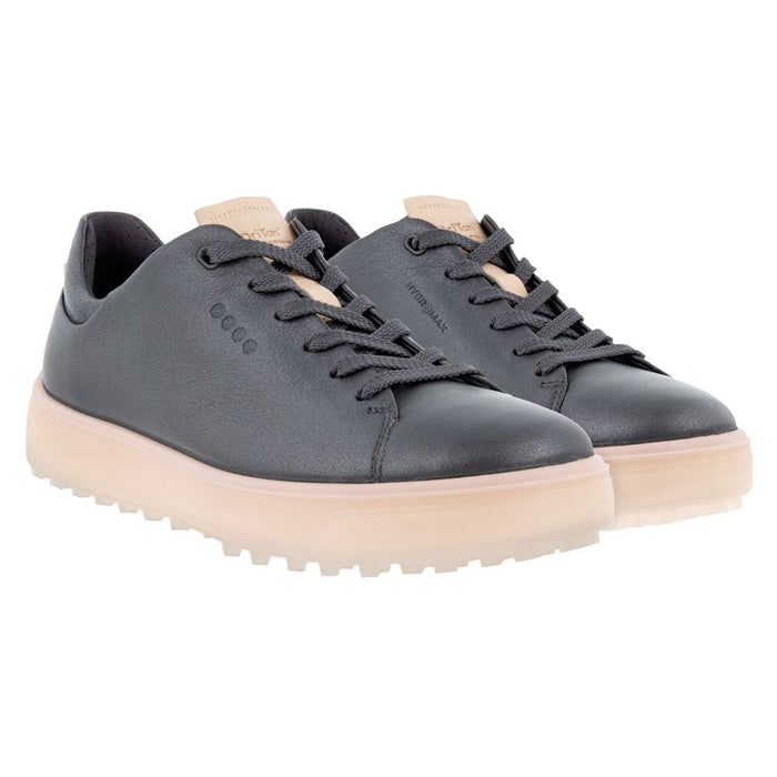 ECCO Tray Laced Spikeless Golf Shoes Magnet Lyra Metallic - FW22 Women