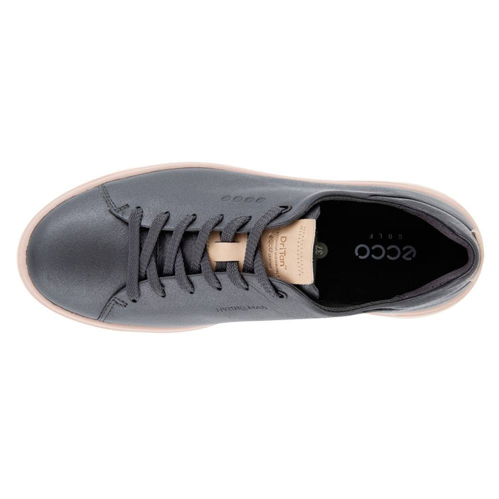 ECCO Tray Laced Spikeless Golf Shoes Magnet Lyra Metallic - FW22 Women