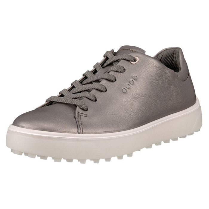 ECCO Tray Laced Spikeless Golf Shoes Warm Gray - FW22 Women