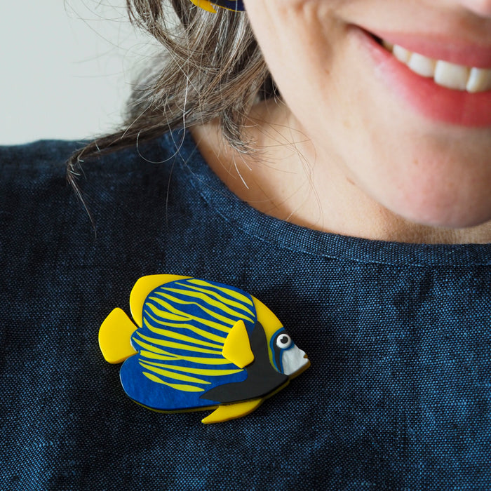 Erstwilder Emperor Angelfish Brooch with Gift Box  ~Great Barrier Reef Collection~