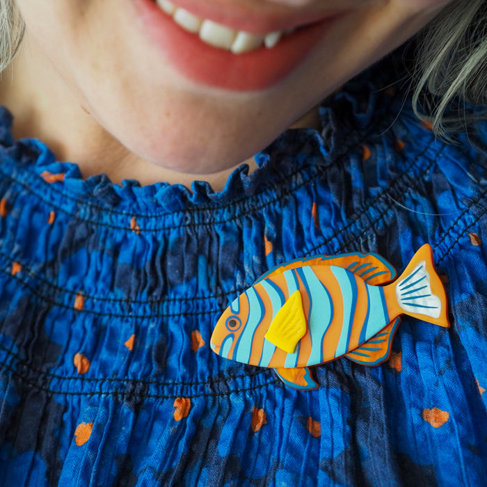 Erstwilder Harlequin Tuskfish Brooch with Gift Box  ~Great Barrier Reef Collection~