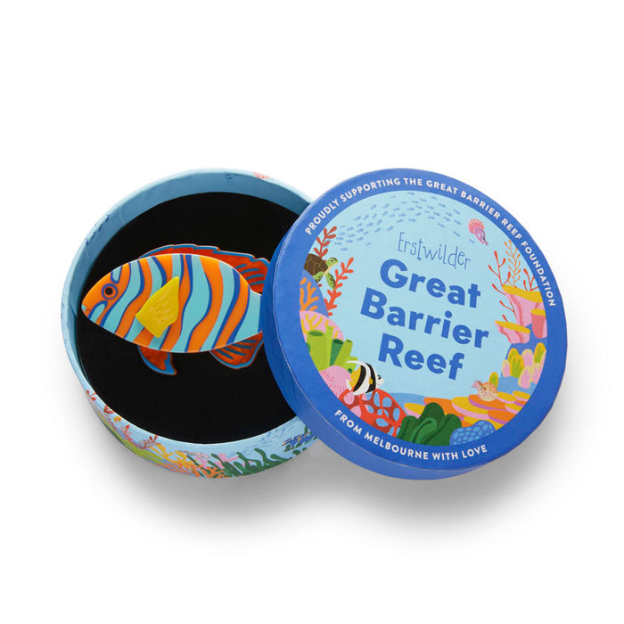 Erstwilder Harlequin Tuskfish Brooch with Gift Box  ~Great Barrier Reef Collection~