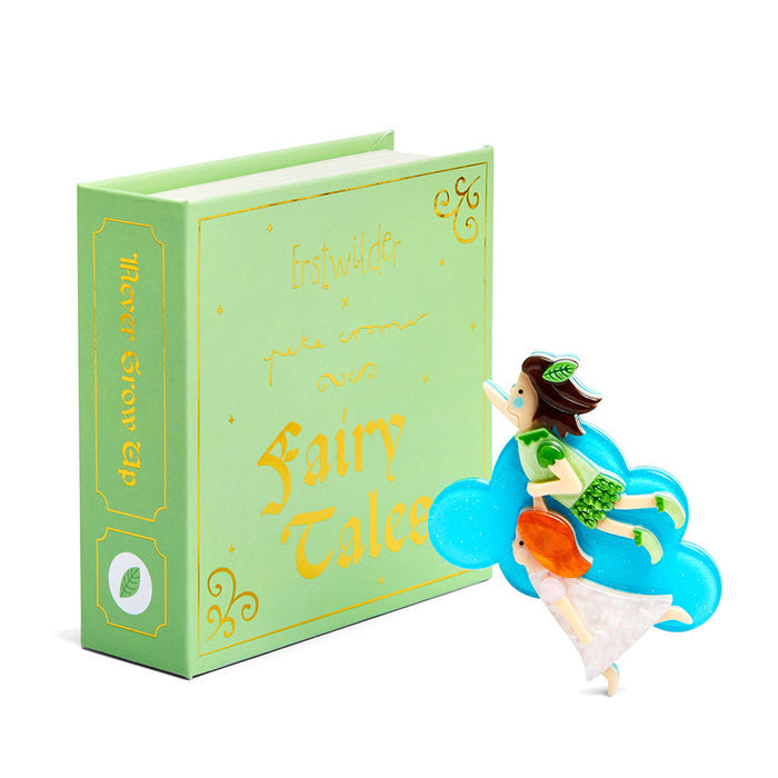 Erstwilder "Never Grow Up" Peter Pan & Wendy Brooch Designed in Melbourne, Australia