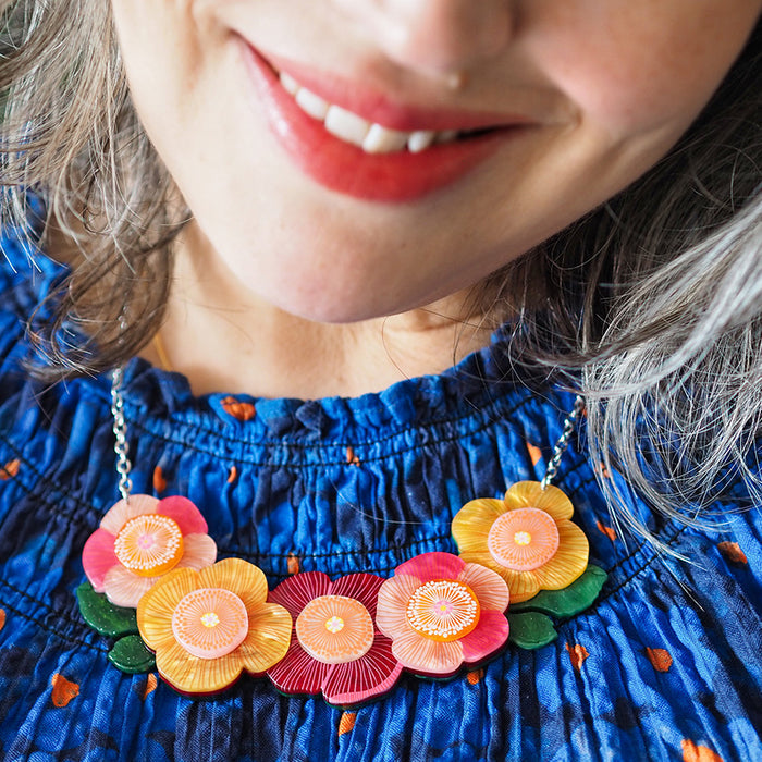 Erstwilder x Jocelyn Proust Pretty Poppies Floral Necklace