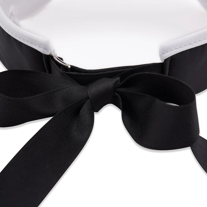 Fairliar Contrasted Color Ribbon Golf Visor White - SS26 Women