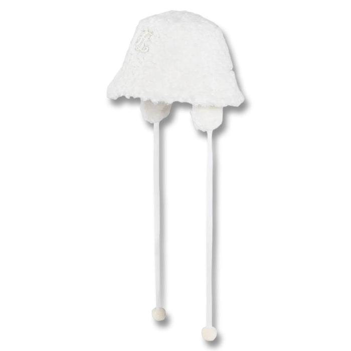 Fairliar Furry Earmuff Golf Bucket Hat Ivory - FW25 Women
