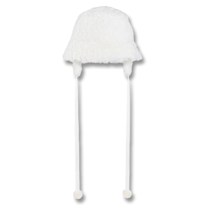Fairliar Furry Earmuff Golf Bucket Hat Ivory - FW25 Women