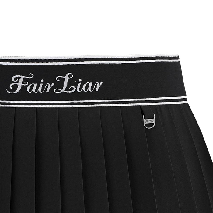 Callaway Logo Jacqard Band Pleated Golf Skirt Black - 24 Women