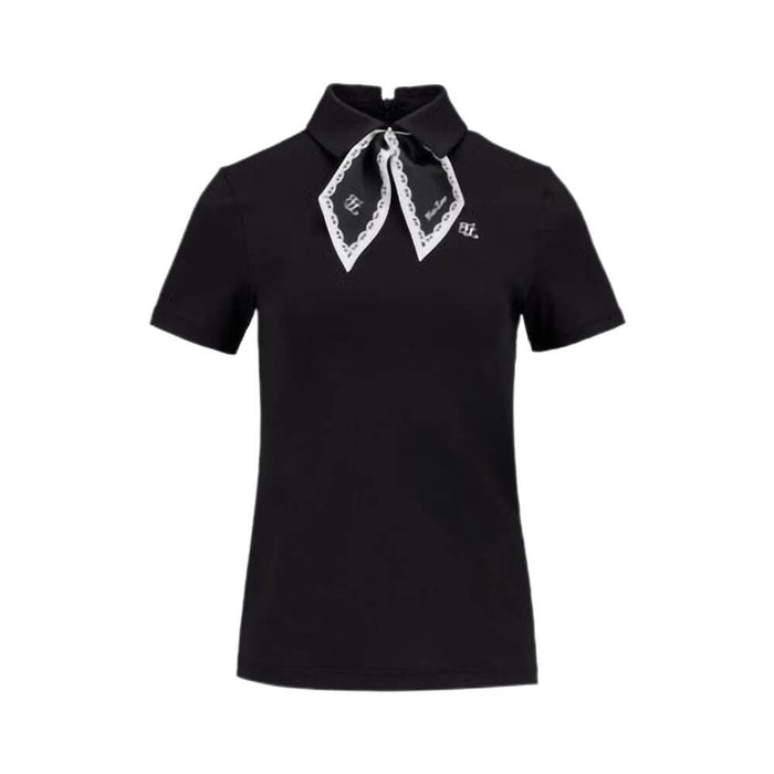 Fairliar Petit Scarf Set Golf T-Shirt Black - SS26 Women
