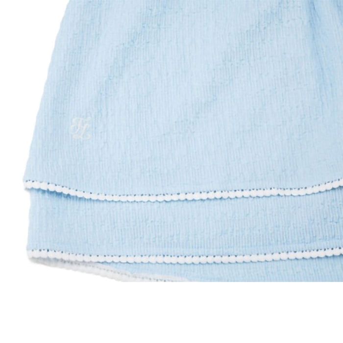 Fairliar Seersucker Smoke Band Golf Skirt Ceramic Blue - SS26 Women