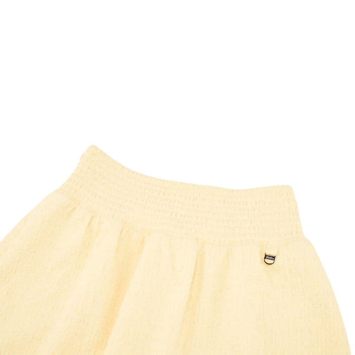 Fairliar Seersucker Smoke Band Golf Skirt Yellow - SS26 Women