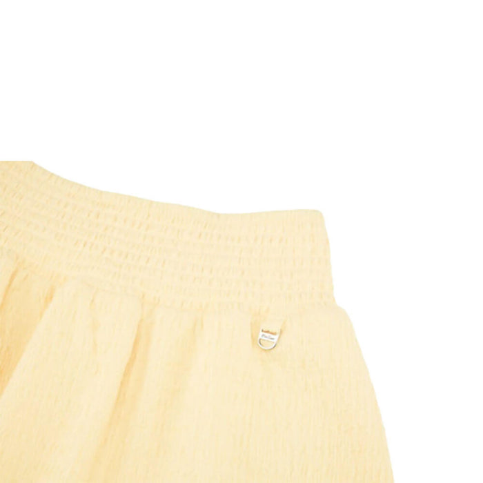 Fairliar Seersucker Smoke Band Golf Skirt Yellow - SS26 Women