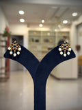 Floral Kundan Pearl Drop Bugadi /Tops Ear Cuffs