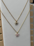 flower zircon necklace