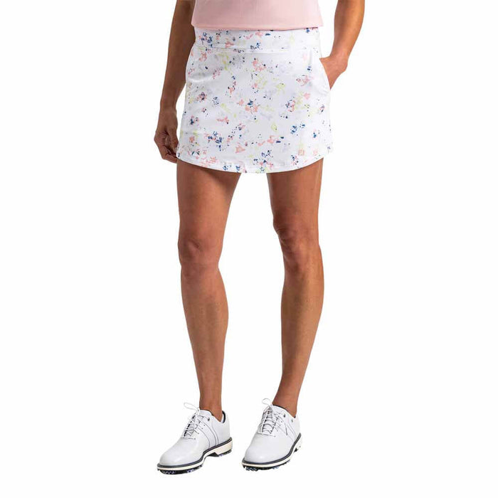 FootJoy Aerial Performance Knit Golf Skort Chalk Pink Floral Print - SF26 Women