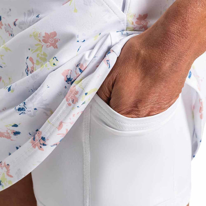 FootJoy Aerial Performance Knit Golf Skort Chalk Pink Floral Print - SF26 Women