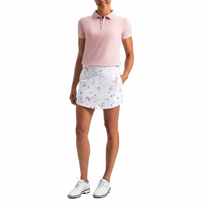 FootJoy Aerial Performance Knit Golf Skort Chalk Pink Floral Print - SF26 Women