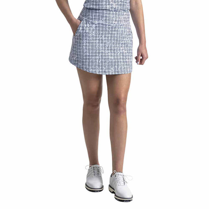 FootJoy Aerial Performance Knit Golf Skort Navy Plaid Print - SF26 Women