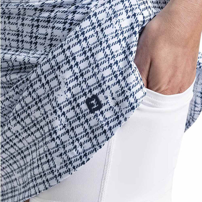 FootJoy Aerial Performance Knit Golf Skort Navy Plaid Print - SF26 Women