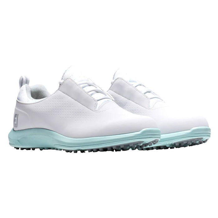 FootJoy FJ Leisure Spikeless Golf Shoes Previous Season Style Laced White/Mint/Mint - 22 Women